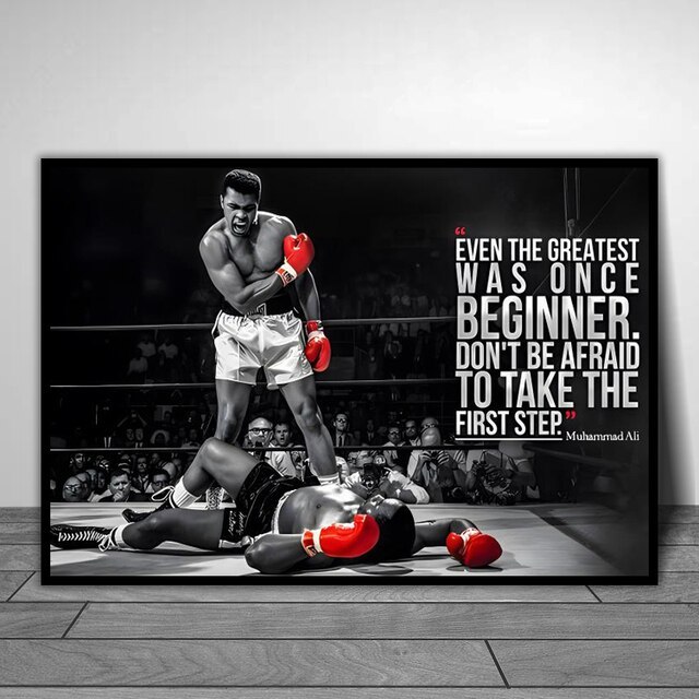 Động Lực Boxer Nghệ Thuật Treo Tường Mike Tyson Ali Poster Tranh Canvas Hiện Đại Cho Phòng Khách Tra