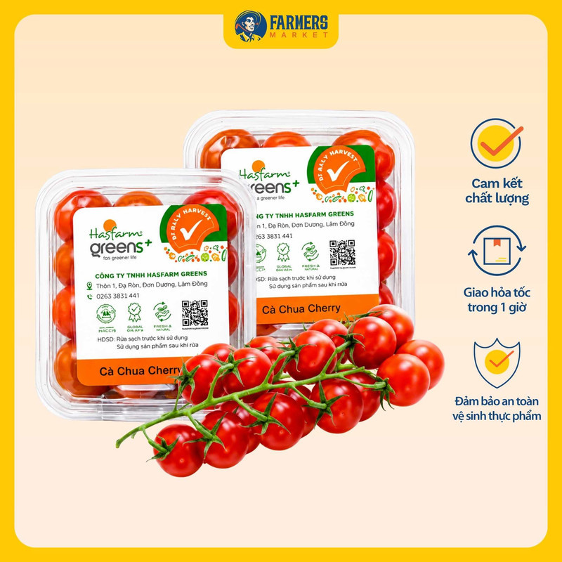 Cà chua cherry tròn Globalgap Hasfarm 300g (I0007297)