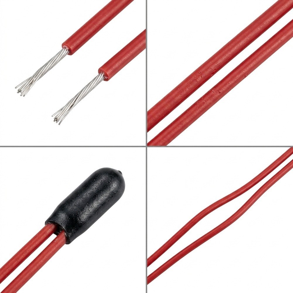 [8] 20Pack MF52B 10K Điện trở nhiệt 3950 B Giá trị Cáp 1% 100mm