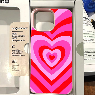 Suntaiho Retro Kem Trái Tim Ốp Lưng In Hình TPU Chống Sốc Cho iPhone 17 16 15 14 13 12 11 X XS XR Pro Max Plus