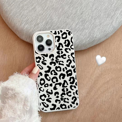 Suntaiho Da Báo In Kem Trắng In Hình Chống Sốc TPU Dành Cho iPhone 17 16 15 14 13 12 11 X XS XR Pro Max Plus