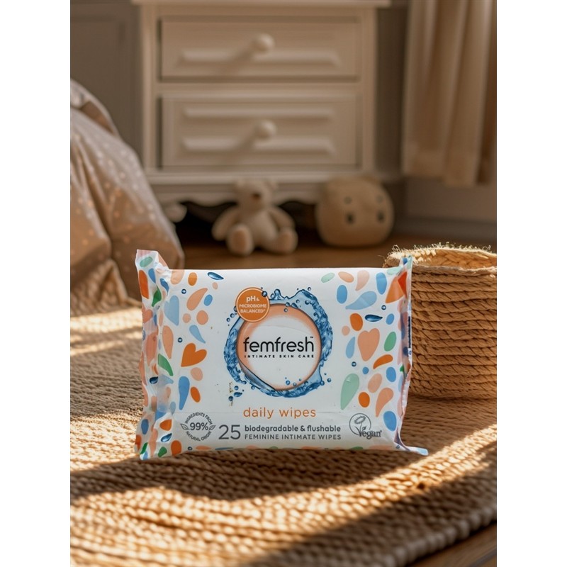 Khăn ướt vệ sinh vùng kín cao cấp hằng ngày Femfresh Intimate Skincare Daily Wipes 25 tờ