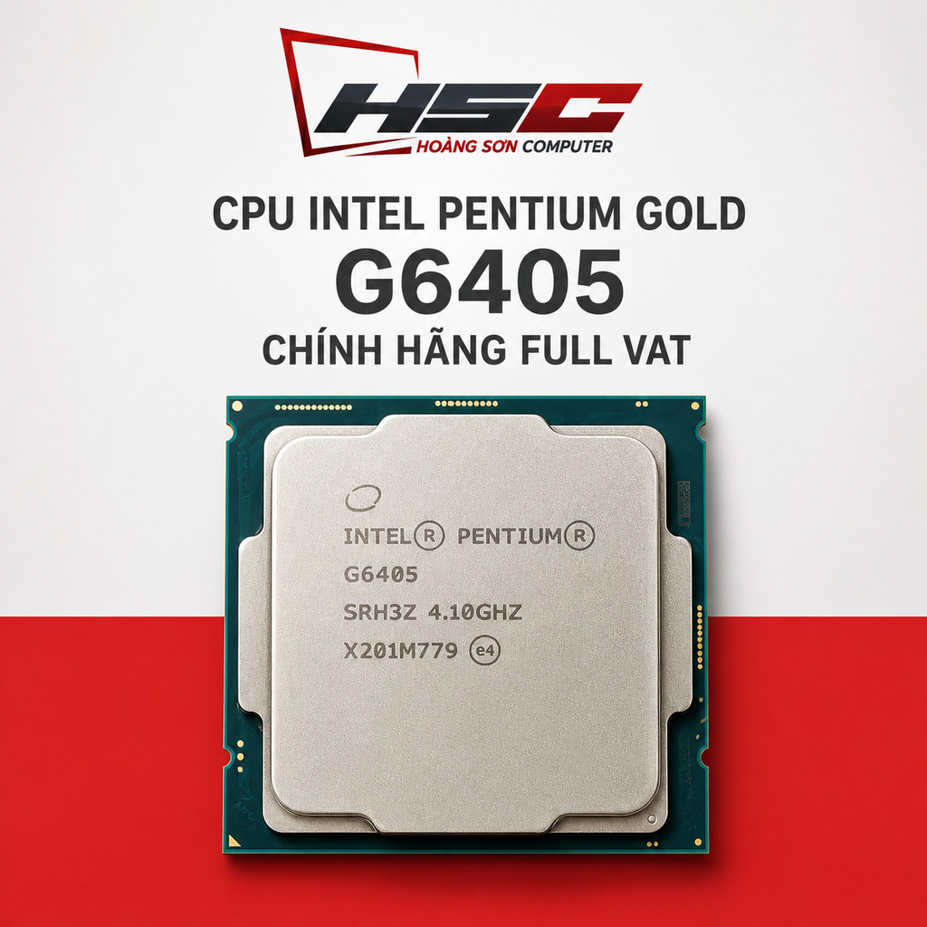 CPU Intel Pentium Gold G6405 (4.1GHz, 2 nhân 4 luồng, 4MB Cache,) TRAY (KO BOX) - HÀNG MỚI 100% - CH