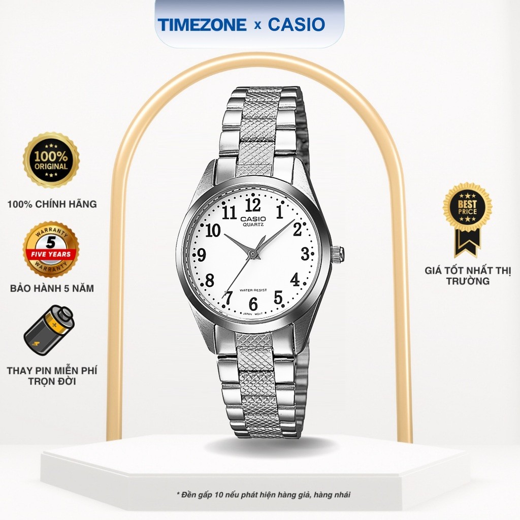 Đồng hồ Casio Chính Hãng LTP-1274D-7B Dây Kim Loại - TIMEZONEVN
