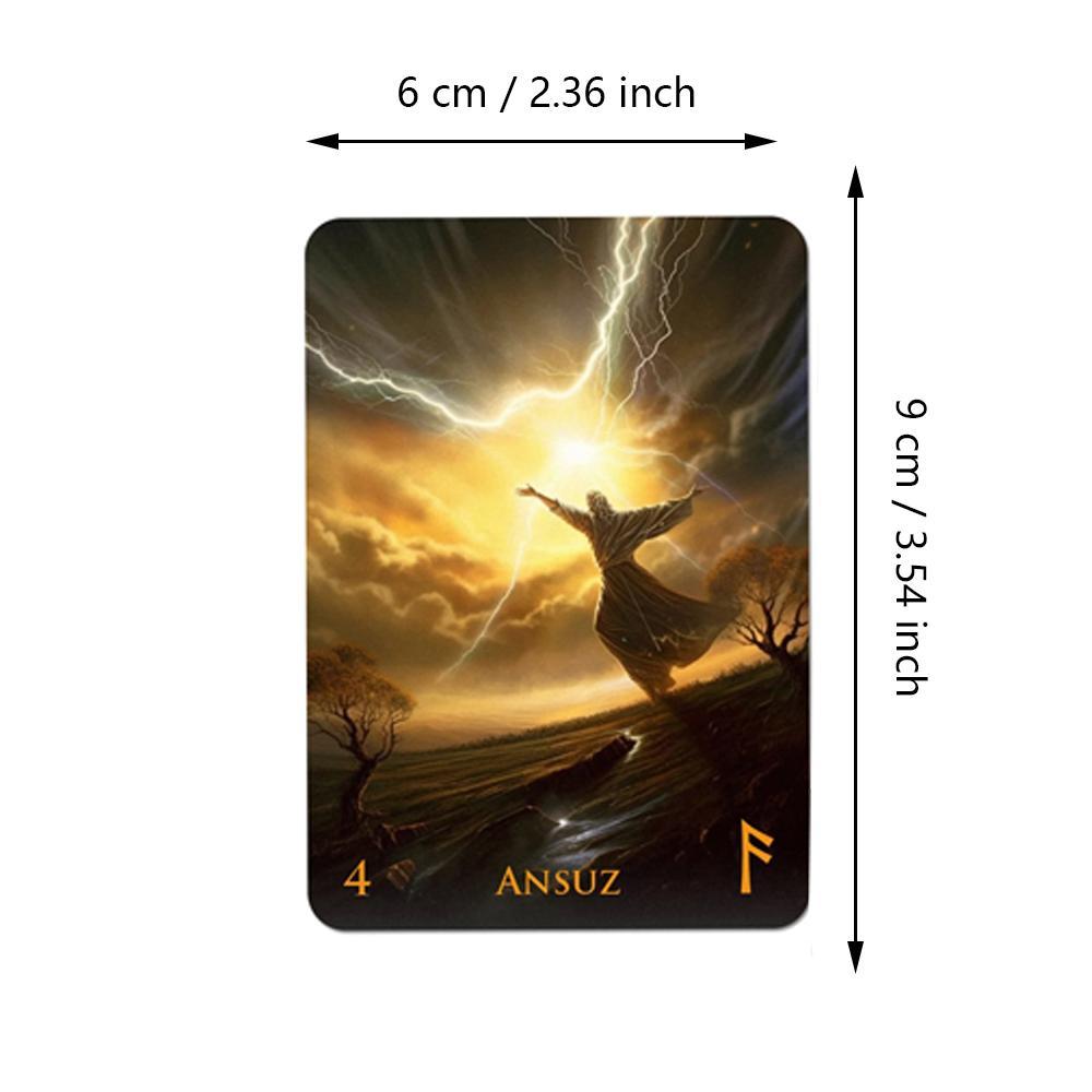 Weird World Runes Deck 9 * 6cm - 25 Elder Futhark Oracle Cards dành cho Bói toán In trên 350GSM Thẻ 