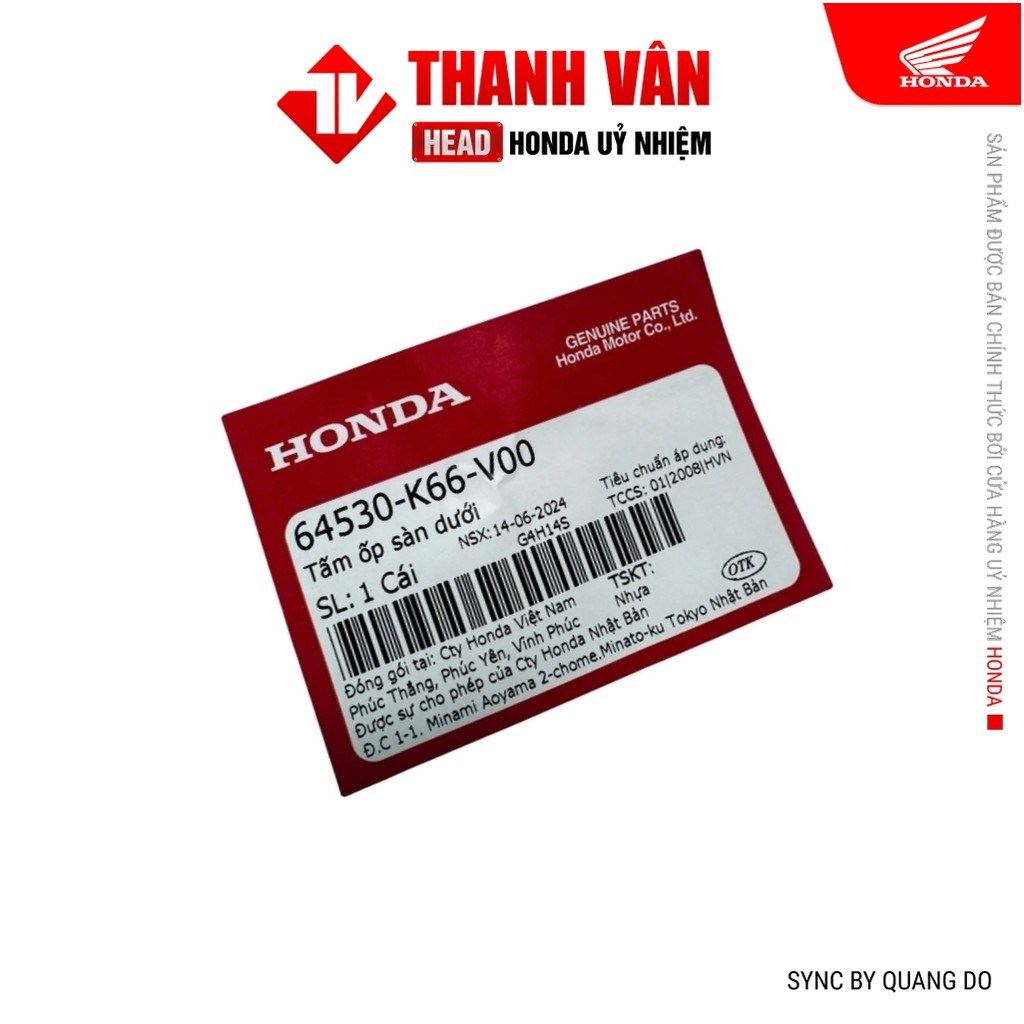 Gầm Dưới (Ốp Sàn Dưới) HONDA Air Blade 125 2015-2019 (64530K66V00)