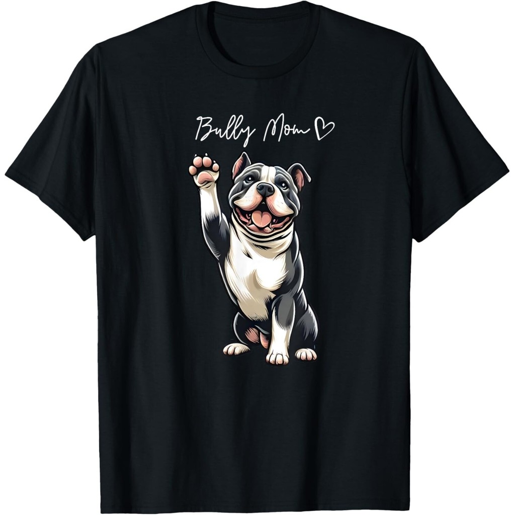 Bully Pitbull Dog Hỗ trợ tình yêu và áo thun Unisex Bully Mom tự hào