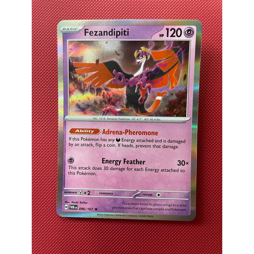Thẻ Pokemon Fezandipiti Twilight Masquerade 096 / 167 Holo Tiếng Anh