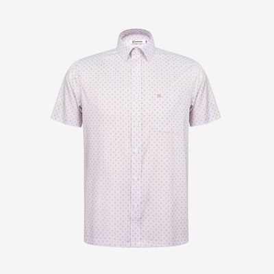 Áo sơ mi nam KHATOCO Tailor Fit ngắn tay mã A1MN538T2-CNIN 149-2805-N
