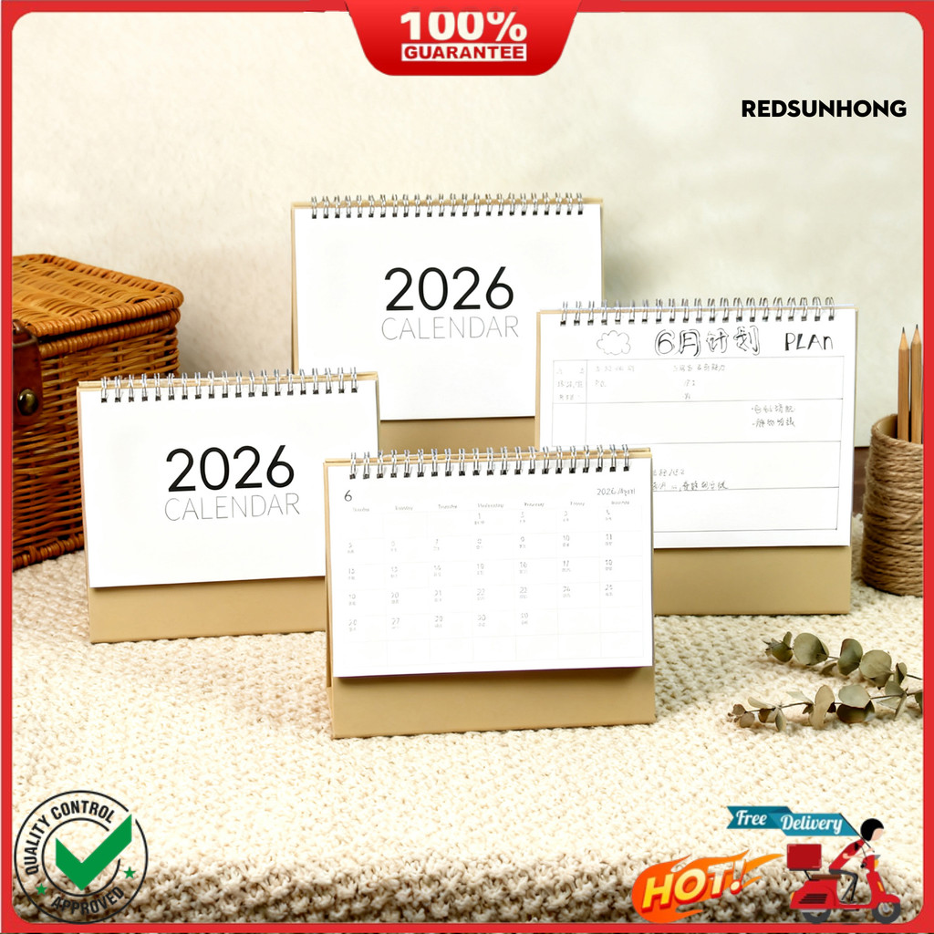 ☃2026 Lịch Để Bàn Xoắn Ốc Ràng Buộc Tháng Một Đến Tháng 12 12 Tháng Hàng Tuần Lịch Hàng Tháng Người 