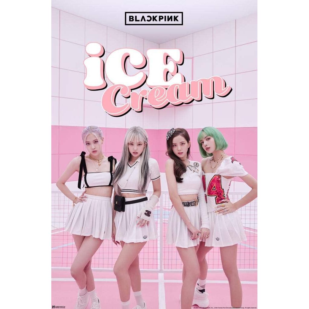 Blackpink Merced Ice Cream Nhóm Ảnh Rose Lisa Jisoo Jennie Kpop Merch Kill This Love Album Cool Wall