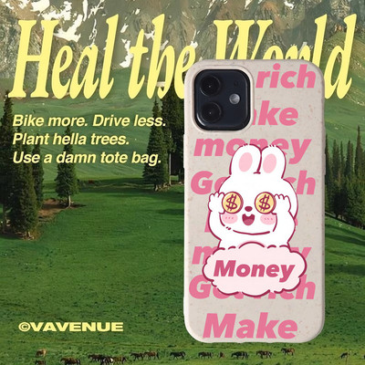 Suntaiho Cute Money Bunny Speckkles Pink In Hình Chống Sốc TPU Dành Cho iPhone 17 16 15 14 13 12 11 X XS XR Pro Max Plus