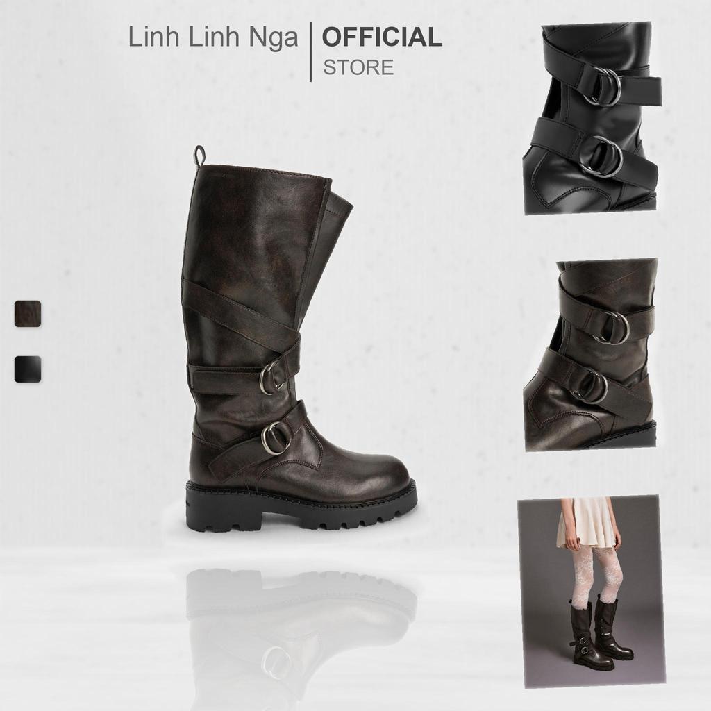 Bốt С&Κ Double-Strap Knee-High Boots - CK1-90580222 chính hãng đủ bill