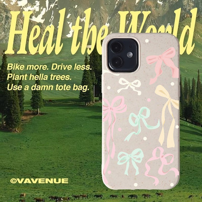 Suntaiho Pastel Ribbon Bows Speckled White In hình TPU chống sốc cho iPhone 17-11 X XS XR Pro Max Plus