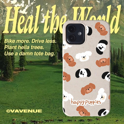 Suntaiho Họa Tiết Chó Con Dễ Thương Pastel Màu Hồng In Hình TPU Chống Sốc Cho iPhone 17 16 15 14 13 12 11 X XS XR Pro Max Plus