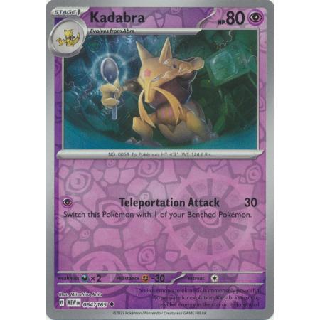 Thẻ Bài Pokemon Kadabra - 064/165 - Uncommon Reverse Holo