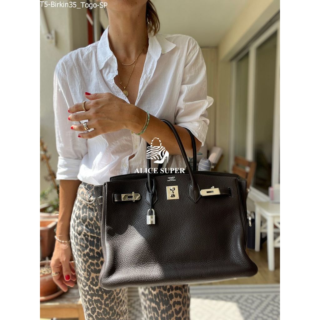 Hm BIRKIN35 TOGO Super [30 MÀU] size 35cm - Túi xách nữ Full box da thật dáng SATCHEL, kèm dây đeo c