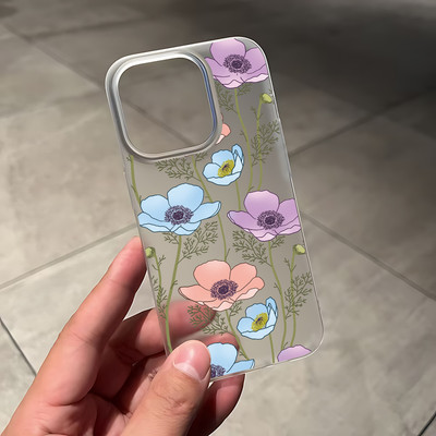 Suntaiho Pastel Wildflowers Ốp lưng TPU chống sốc in tối giản cho iPhone 17-11 X XS XR Pro Max Plus