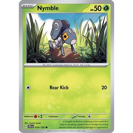 Thẻ Bài Pokemon Nymble - 019/159 - Common
