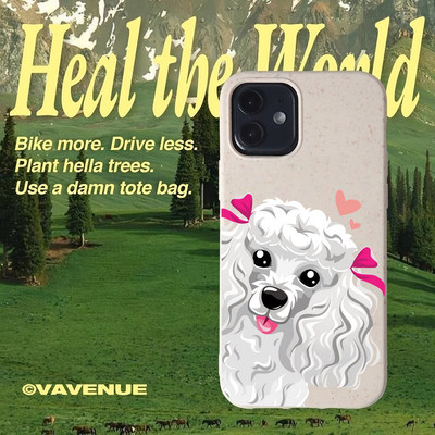 Suntaiho Dễ Thương Chó Poodle Speckle Trắng In Hình Chống Sốc TPU Dành Cho iPhone 17 16 15 14 13 12 11 X XS XR Pro Max Plus