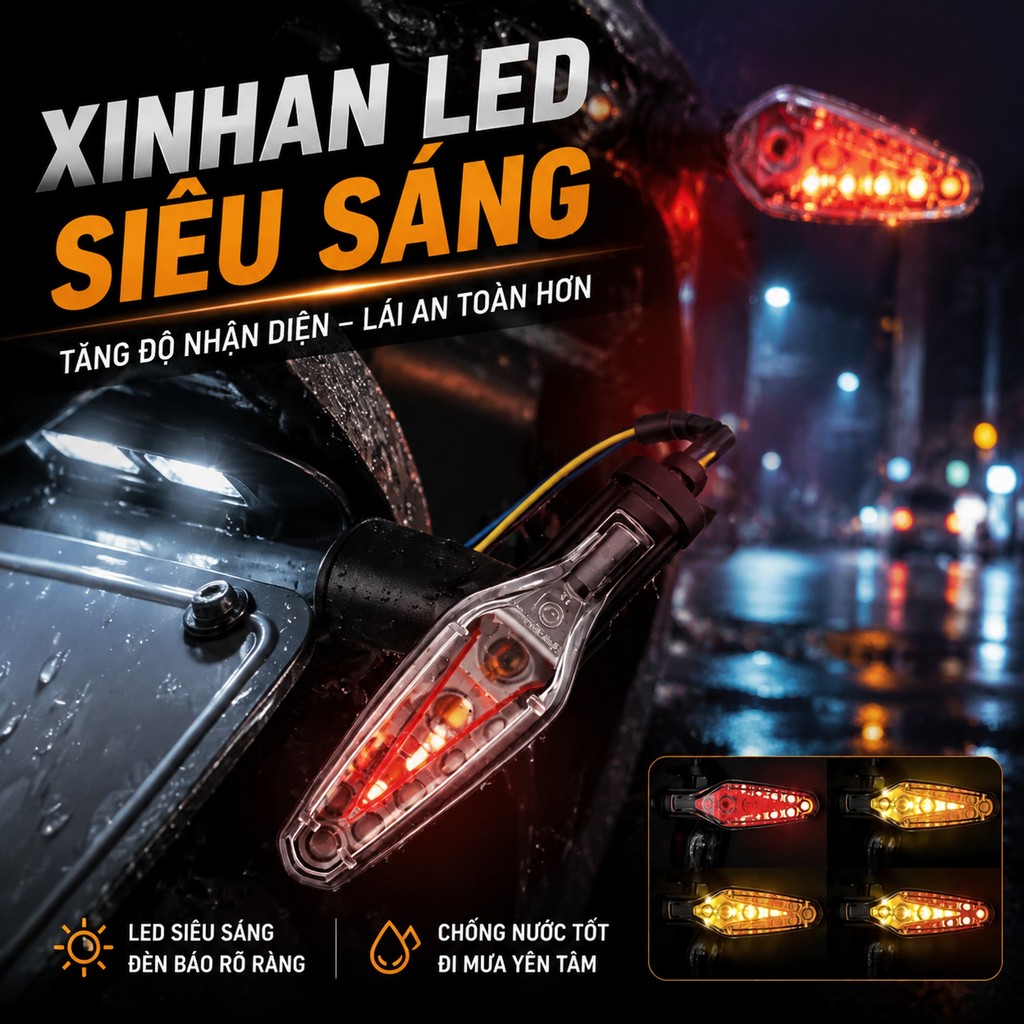 Đèn xi nhan LED, phù hợp BMW S1000RR/XR R1300GS, phụ kiện độ xe máy