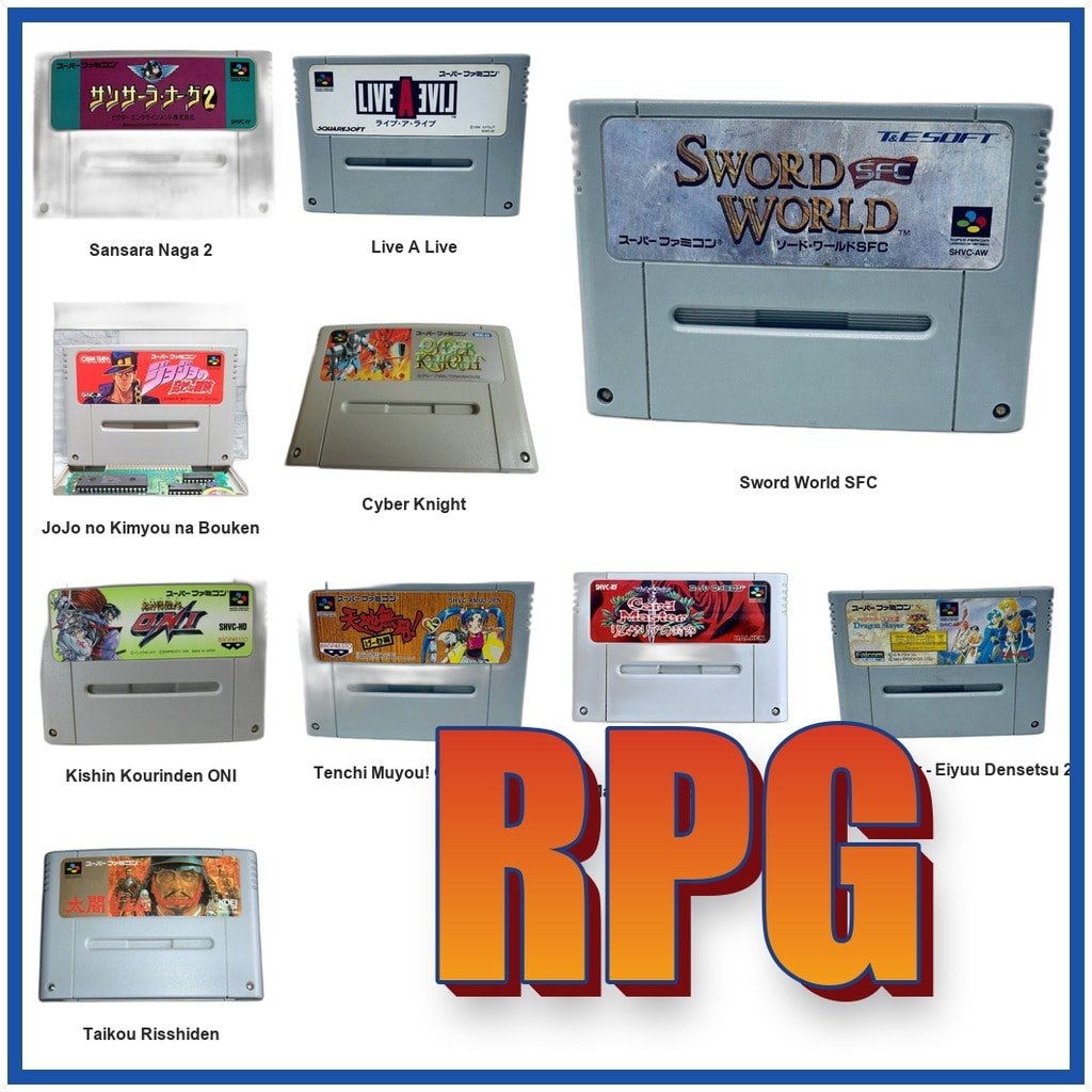 RPG Role-Playing Game Sword World SFC/Sansara Naga 2/Live A Live SFC SNES Super Famicom Used Tested 