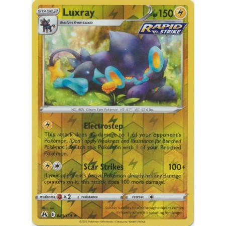 Thẻ Bài Pokemon Luxray - 043/159 - Rare Reverse Holo