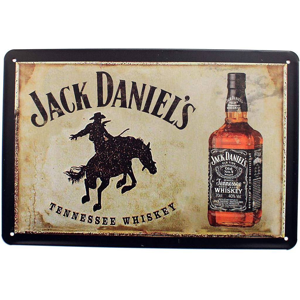 Jack Daniels Whisky Retro Kim Loại Tín Hiệu Áp Phích Cafe Bar Diner Pub Nhà Hàng Trang Trí Tường 050