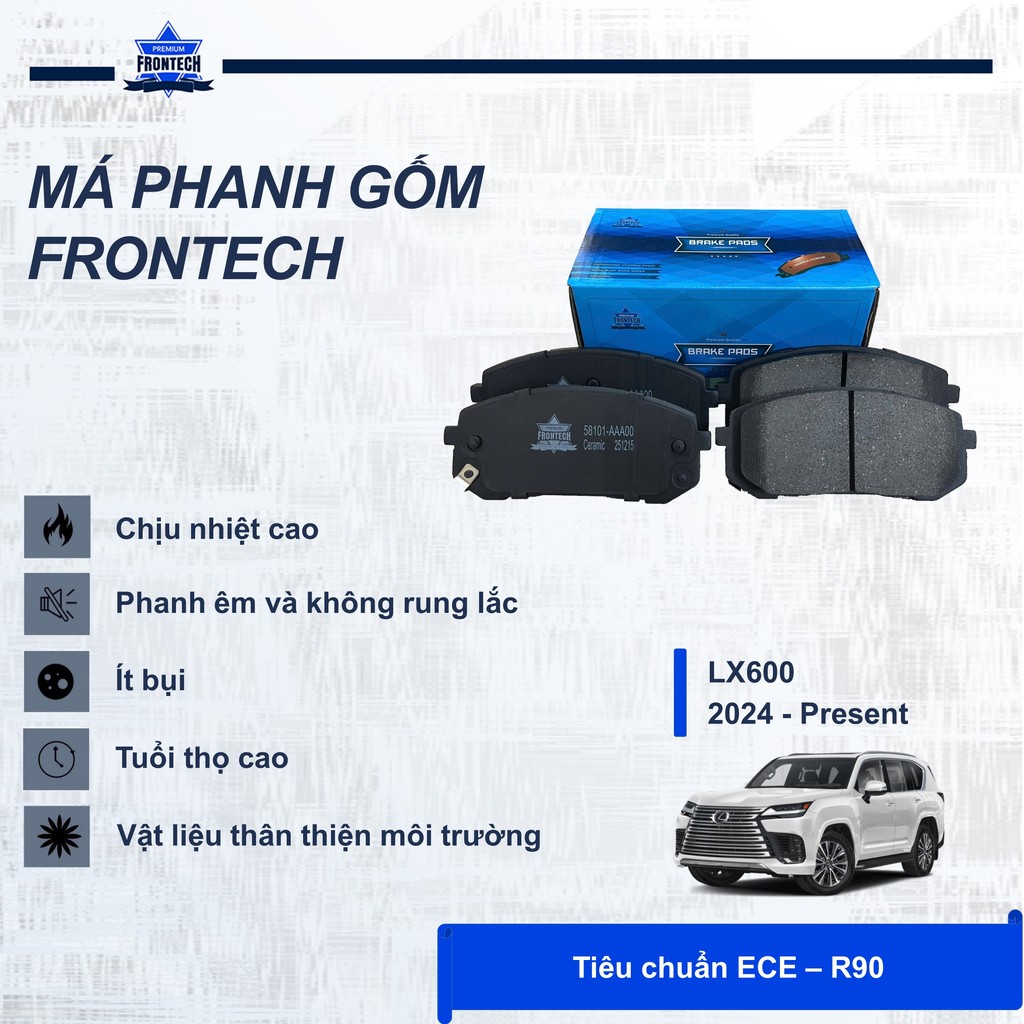 MÁ PHANH SAU FRONTECH: LEXUS LX600 ĐỜI 2022 ĐẾN NAY