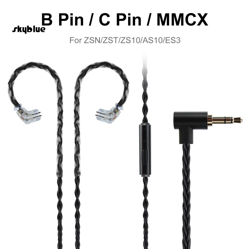 {skyblue.ph} Cáp tai nghe bện bằng đồng chống mài mòn JCALLY có chốt B / C / MMCX