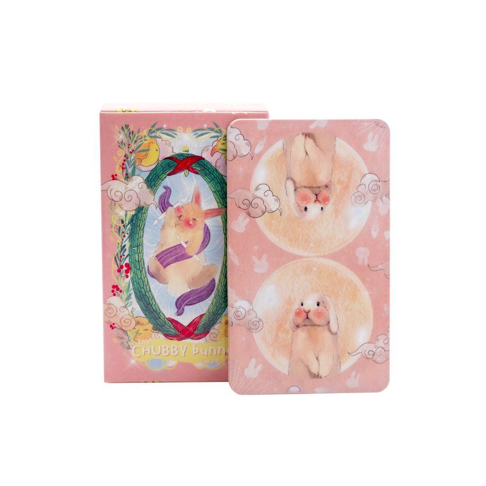 10.3 * 6cm Chubby Bunny Rabbit Tarot Card Game 78 Chiếc Thẻ