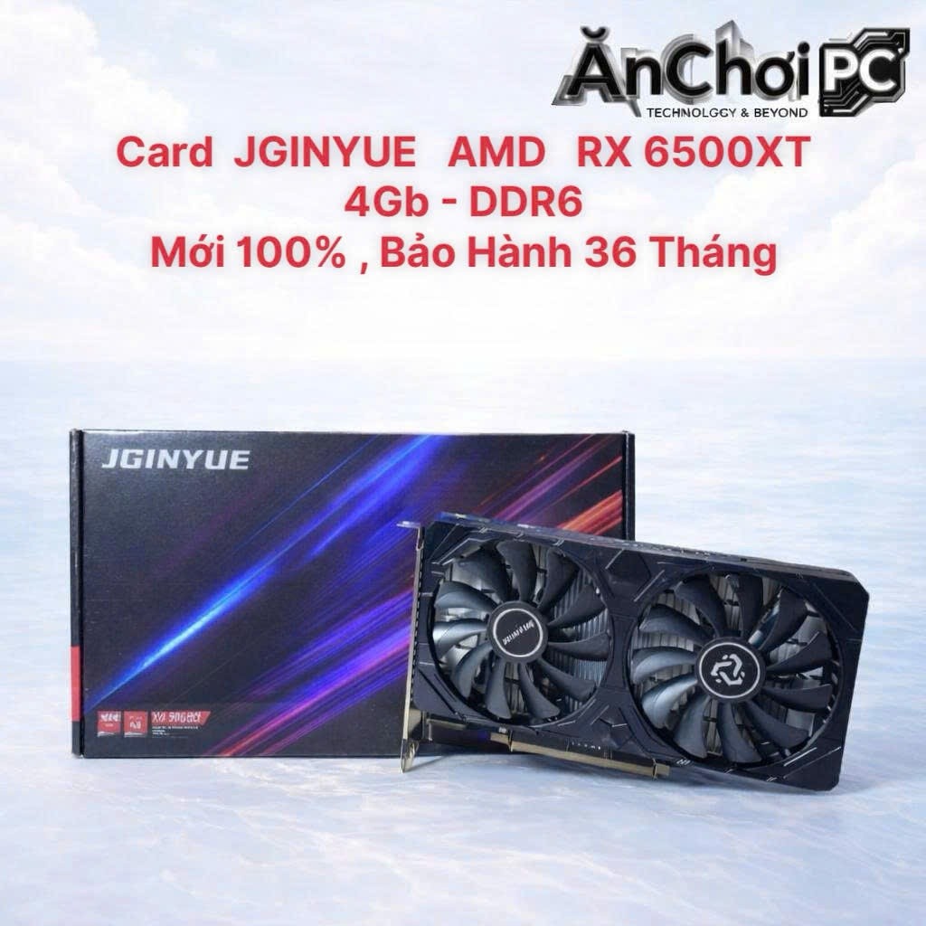 Card JGINYUE AMD Radeon RX 6500XT 4GB GDDR6 64 bit – VGA Màn Hình Chơi Game