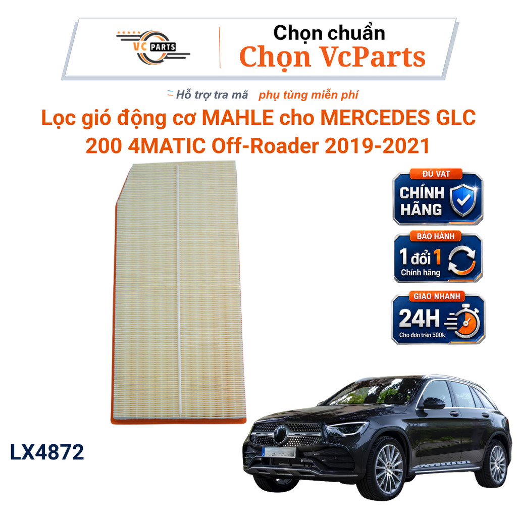 Lọc Gió Động Cơ MAHLE Mã LX4872 Cho Mercedes GLC 200 4MATIC Off-Roader 2019-2021