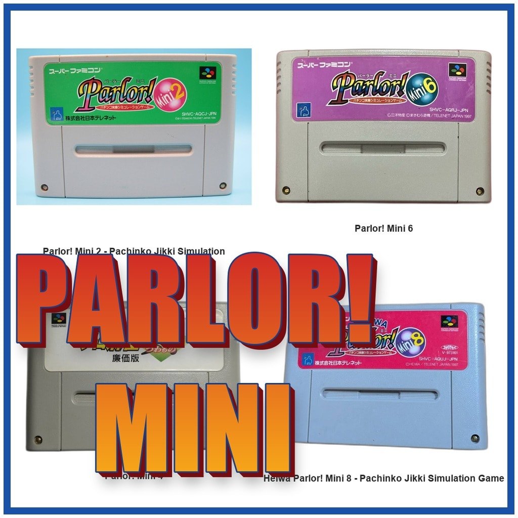 Parlor Mini Pachinko Parlor Mini 2 Jikki Simulation/6/4 SFC SNES Super Famicom Used Tested Working