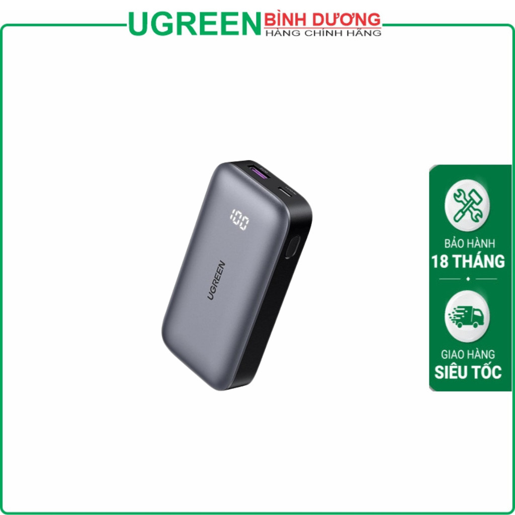 Sạc dự phòng PD 30W dung lượng 10000mAh hỗ trợ sạc nhanh Ugreen 25185 PB502 cao cấp