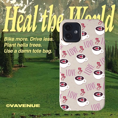 Suntaiho Coffee Love Pattern Pastel Gloss In hình TPU chống sốc cho iPhone 17-11 X XS XR Pro Max Plus