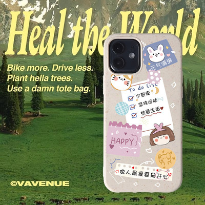 Suntaiho Kawaii Sticker Collage Speckled White In hình TPU chống sốc cho iPhone 17-11 X XS XR Pro Max Plus