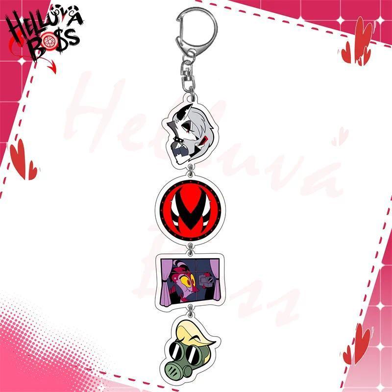 For Acrylic Keychain Bilitzo Moxxie Milie Loonie Stolas Goetia Backpack Hanging Face Anime Mô Hình S