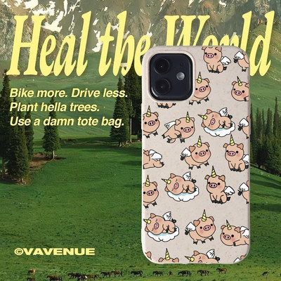 Suntaiho Unicorn Piglets Kem Trắng In Hình Chống Sốc TPU Dành Cho iPhone 17 16 15 14 13 12 11 X XS XR Pro Max Plus