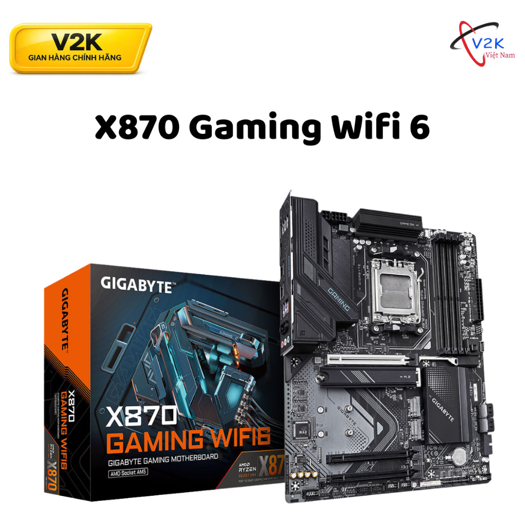 Mainboard GIGABYTE X870 GAMING WIFI6 (AMD X870, Socket AM5, ATX, 4 khe RAM DDR5)
