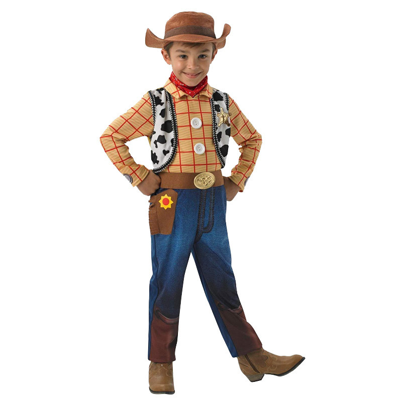Trẻ Em Woody Trang Phục Hóa Trang Câu Chuyện Đồ Chơi Cảnh Sát Trưởng Woody Pride Cosplay Body Quần Á