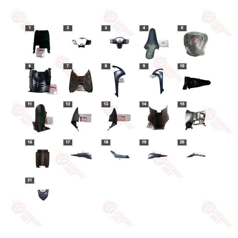 Dàn Nhựa - Dàn Áo Vision Năm 2018 Màu Xanh Bản Smartkey Pb - 420 B7