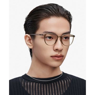 MUJOSH- Gọng kính tròn unisex bản vừa thời trang_MJ11FM1145-GRC4