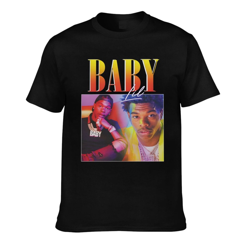 Áo thun nam thời trang giản dị Lil Baby Retro mùa hè mát mẻ