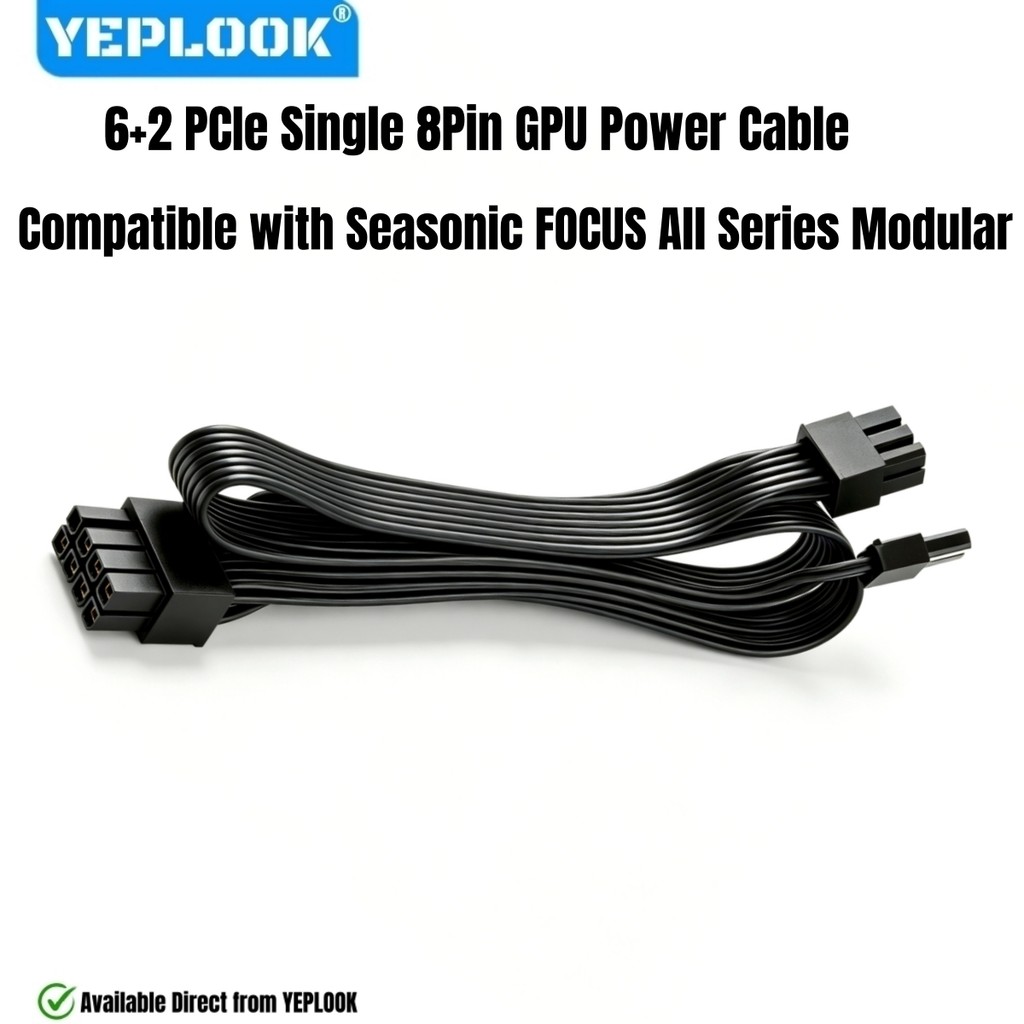 Cáp nguồn GPU PCI-e 8Pin (6 + 2) dành cho PSU mô-đun FOCUS Gold & Platinum All Series 1300W, 1000W, 