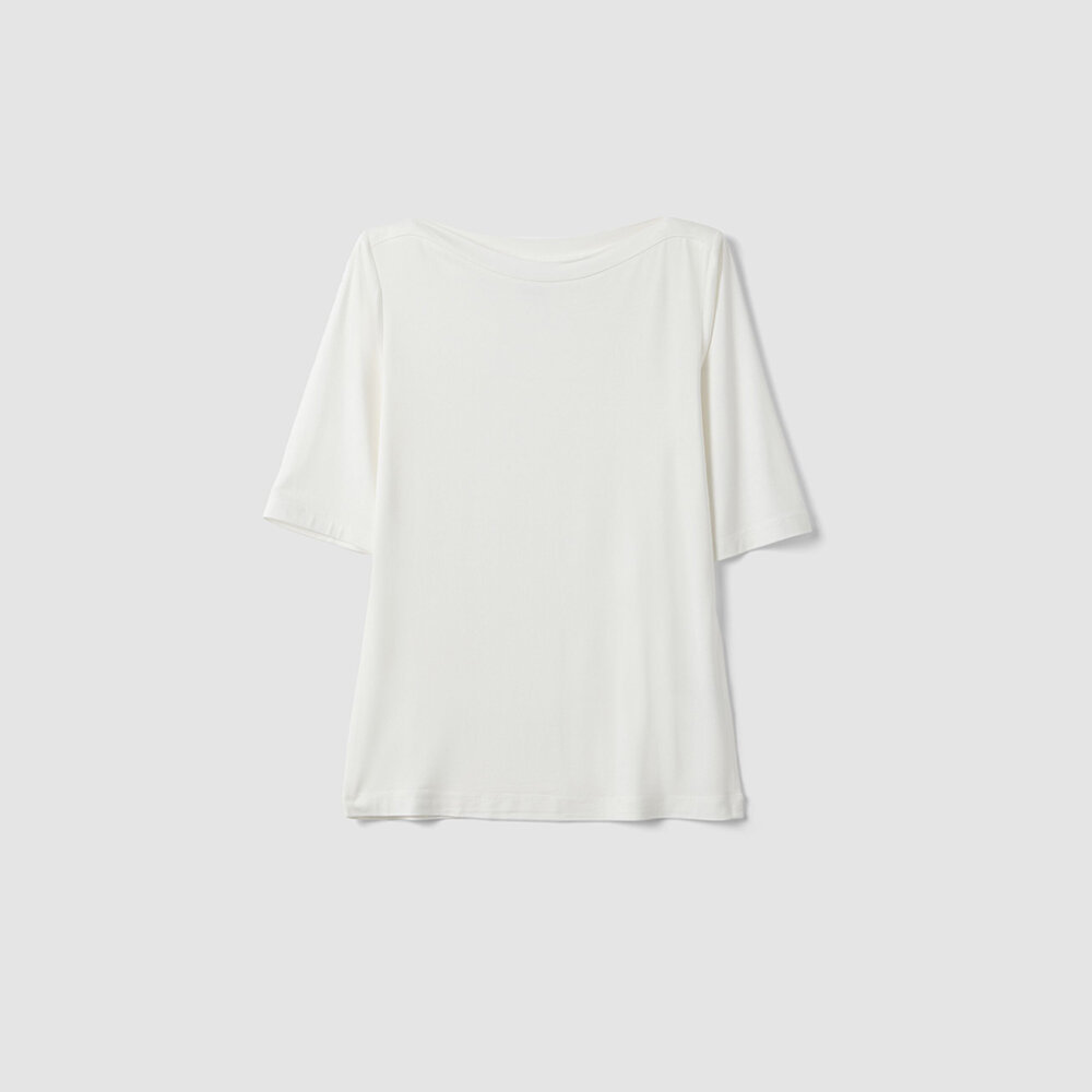 OVS - Áo Thun Nữ Boat Neck 3/ Blanc De Bla - 2578321-2578321