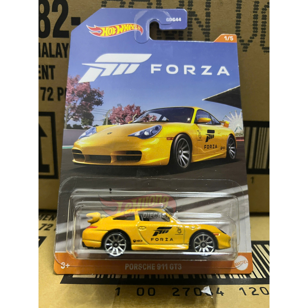 Lehuong Diecast - Xe mô hình Hot Wheels Porsche 911 GT3 (Forza Yellow)