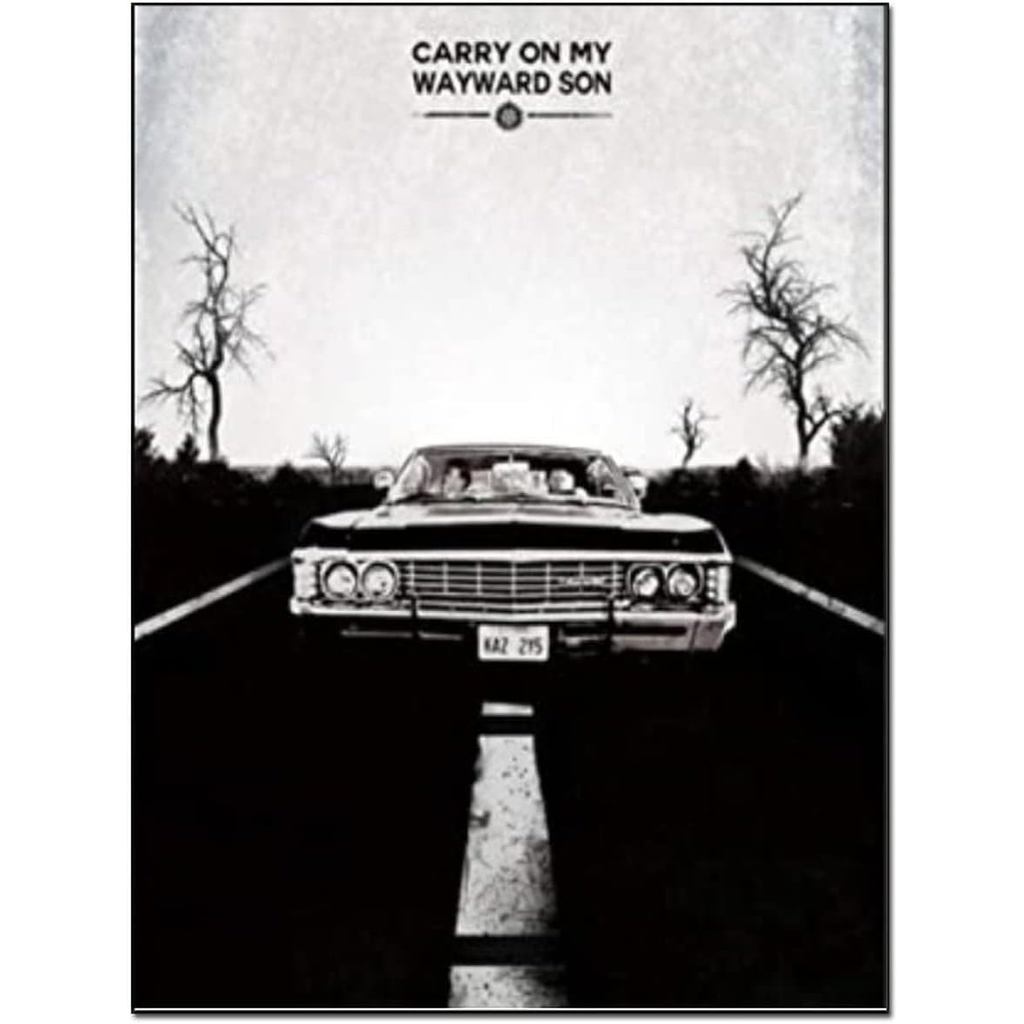 Áp Phích Siêu Nhiên Tv Series Poster Đen Trắng Xe Cũ Cổ Điển Poster Canvas Nghệ Thuật Treo Tường Cho