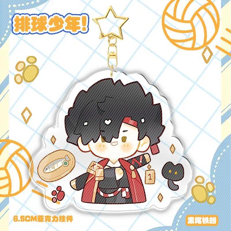Haikyuu‌ Anime New Mica Relatex Keychain Keychain Bag Charms Hanging Face Q Versionkey Bag Móc Khóa 