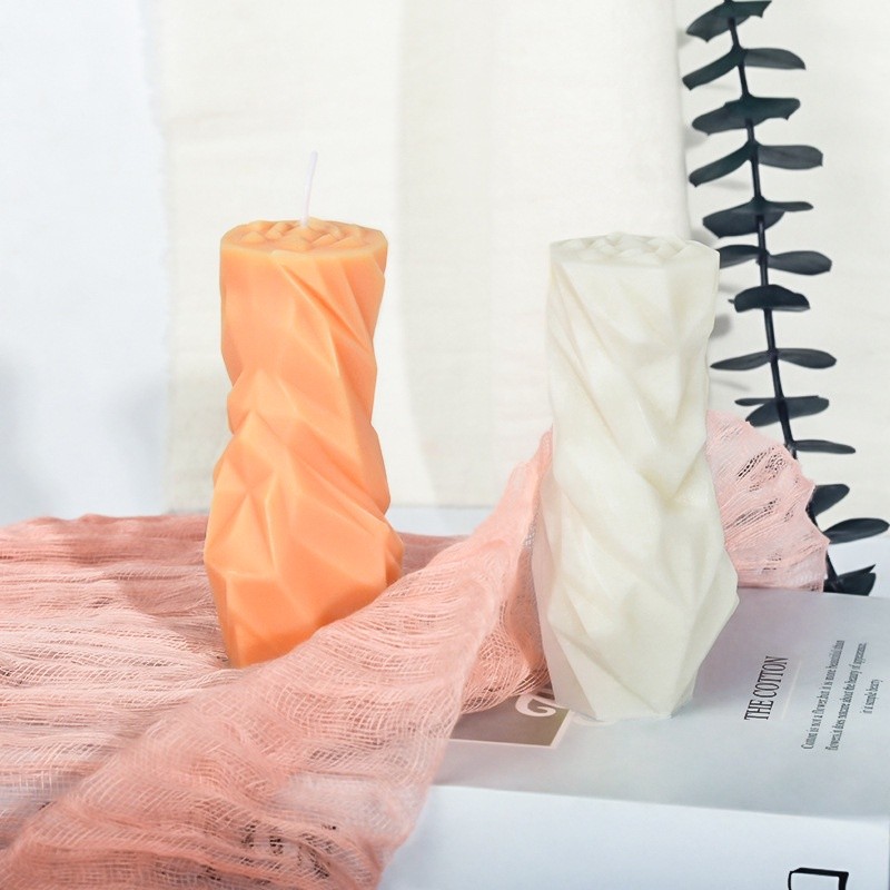 3D Nến Khuôn Silicon Hình Học Sáng Tạo Hình Học Hình Thoi Cột Xà Phòng Làm Khuôn DIY Sáp Nhựa Epoxy 